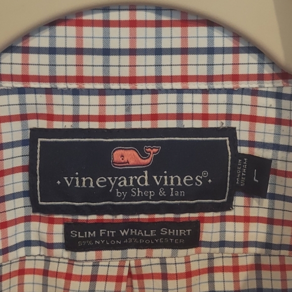 Vineyard Vines Mens Long Sleeve Button-Down Slim Fit Whale Shirt Size Large - Picture 2 of 11